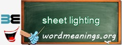 WordMeaning blackboard for sheet lighting